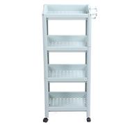 Étagère de Rangement Salle de Bain, Étagère d’Angle Autoportante, Grande Capacité, Plastique, Style Nordique - Optimisation de l’Espace, Accès Facile, Polyvalente Pour Salle de (4 couches (avec