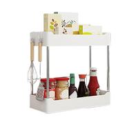 Étagère de rangement sous évier de salle de bain - Étagère de cuisine à deux niveaux 32 x 14 x 30 cm, étagère en métal PP | Étagère à épices pour comptoir pour huile, sel, vinaigre, étagères