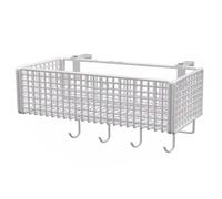 Étagère De Rangement Suspendue, Jardinière Pour Balustrade De Balcon Avec Crochets, Capacité De Charge 15 Kg/33 Lb, Pour Balustrades Carrées, Balcons, Rebords De Fenêtre(White B,Short)