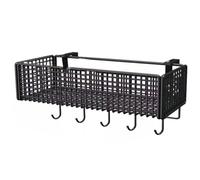 Étagère De Rangement Suspendue, Jardinière Pour Balustrade De Balcon Avec Crochets, Capacité De Charge 15 Kg/33 Lb, Pour Balustrades Carrées, Balcons, Rebords De Fenêtre(Black B,Long)