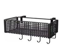 Étagère De Rangement Suspendue, Jardinière Pour Balustrade De Balcon Avec Crochets, Capacité De Charge 15 Kg/33 Lb, Pour Balustrades Carrées, Balcons, Rebords De Fenêtre(Black B,Short)