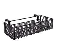 Étagère De Rangement Suspendue, Jardinière Pour Balustrade De Balcon Avec Crochets, Capacité De Charge 15 Kg/33 Lb, Pour Balustrades Carrées, Balcons, Rebords De Fenêtre(Black A,Long)