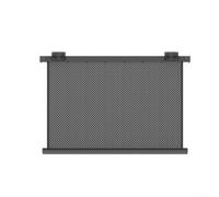 Étagère de rangement télescopique à ventouse, 44 x 9 x 5 cm, panier de séchage pliable avec maille polyester et cadre en aluminium pour salle de bain ou balcon, organiseur mural peu encombrant (gris
