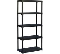Art Plast – Étagère en plastique T80/5 – 5 tablettes – Noir