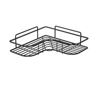 Étagère de rangement triangulaire en fer for cuisine et salle de bain, étagère d'angle épaisse et durable for salon de coiffure(Black 1pcs)