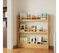 Étagère de rangement ultra-mince en bois massif à fixer derrière la porte,étagère murale à plusieurs niveaux pour livres d'images pour enfants,unité de rangement murale intégrée.(50*89cm/19.7*35in)