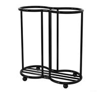 Étagère de rangement verticale pour tasses à thé et eau - Distributeur de tasses jetables en métal sans perçage - Organiseur vertical pour bureau (noir et double)