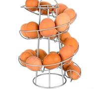 Étagère de rangement verticale pour œufs pour organiser la cuisine, design en spirale pour suivre la fraîcheur, peut contenir 20 œufs, le matériau en fer offre une durabilité et un placement sûr des