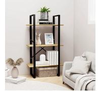 vidaXL Étagère de rangement 806512 – Bois de pin massif 60x30x105 cm – Noir