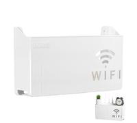 Étagère de rangement WiFi - Boîte d'étagère murale | Organisateur de routerr multifonctionnel avec refroidissement par le bas | Support de rack en ABS - Stockage d'appareils sans fil