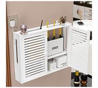 Étagère De Routeur WiFi À Montage Mural Étagères Flottantes sans Fil Boîte De Rangement WiFi Bande d'alimentation Et Boîte De Rangement De Gestion des Câbles Décoration De Stores