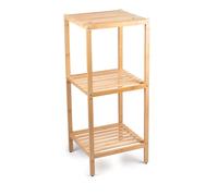 alpina Étagère de salle de bain 3 étagères - 33 x 32 x 77,5 CM - Meuble de salle de bain - Étagère bois bambou