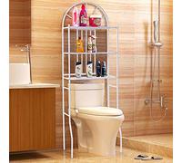 Etagère de Salle de Bain à 3 Niveaux, Meuble de Rangement au-Dessus des Toilettes WC ou Lave-Linge, économiseur d'espace de Salle de Bain. (65 * 34 * 177cm/blanc)