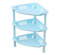 Étagère de salle de bain à 3 niveaux, supports de douche, étagère de rangement au sol, petites étagères de salle de bain, support de rangement, installation au sol pour buanderie, (Triangulaire)