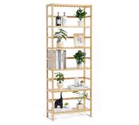 Étagère de Salle de Bain à 6 Niveaux-VEVOR-Support pour Plantes à Fleurs Autonome,Étagère Rectangulaire Multifonctionnelle Bambou