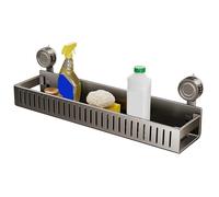 Étagère de salle de bain à ventouse - 40 x 14,5 x 12 cm, support de douche mural, matériau robuste | Pratique pour installer une ventouse , un cône d'étagère de douche pour les appartements famil