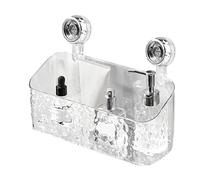 Étagère de salle de bain à ventouse transparente - Sans perçage - Motif glacier - Économie d'espace - Étagère de douche pour une nization facile de la salle de bain
