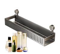 Étagère de salle de bain avec ventouse - Grille de douche murale | Pas d'étagère de tasse d'aspiration pour les étudiants universitaires familles dortoirs Locataires de salle de bain