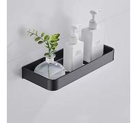 Étagère de salle de bain Bouche noire Caddy étagères flottantes en aluminium carré mural étagères cosmétiques étagères de serviette de serviette de coutume de rackage de rangement de rangement