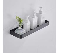 Étagère de salle de bain Bouche noire Caddy étagères flottantes en aluminium carré mural étagères cosmétiques étagères de serviette de serviette de coutume de rackage de rangement de rangement
