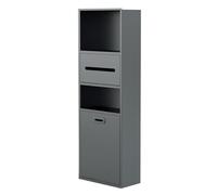 Étagère de salle de bain carrée en acier inoxydable brossé 85,9 x 30 x 14 cm - Nizer durable pour shampoing, savon et accessoires de salle de bain - Solution de rangement murale élégante