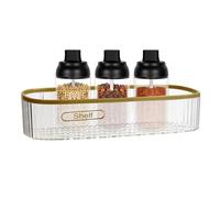 Étagère de salle de bain d'angle triangle - Étagères murales d'angle pour salle de bain | Étagère de douche autocollante en forme de triangle avec base creuse sans poinçonnage pour la cuisine