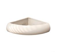 Étagère de salle de bain de style crème, étagère d'angle de douche murale avec garde-corps surélevé, organiseur de rangement pour articles de toilette, panier en aluminium ABS beige avec système de