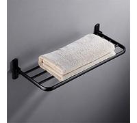 Étagère de salle de bain en aluminium sans forage étagère de rangement mural auto-adhésif pour salle de bain et espace de cuisine étagère d'organisateur de sauvegarde pour articles de toilette et