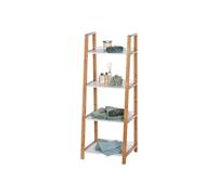 Etagère de salle de bain en bambou Finja - L. 43 x H. 112 cm - Blanc