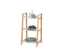 Etagère de salle de bain en bambou Finja - L. 43 x H. 76 cm - Blanc