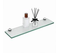 Étagère de salle de bain en verre trempé mat 8 mm 50 x 10 cm Support en