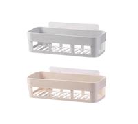 Étagère de Salle de Bain Étagère de Rangement Murale à 2 Niveaux for Toilettes et Salle de Bain(Gray+Khaki)