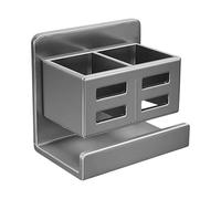 Étagère de salle de bain - Étagère murale sans support de perceuse - Flottante sur support de toilette - Support de douche pour petit espace