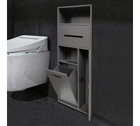Étagère de salle de bain imperméable de grande capacité avec poubelle - Parfait pour la maison, le salon, la cuisine, la chambre à coucher et l'hôtel