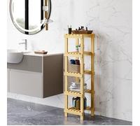 Étagère de salle de bain Kinnula bois de pin 110 x 30 x 30 cm naturel