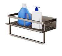 Étagère de salle de bain murale - support sans perçage, organisateur de vanité, support de balcon | plateforme de rangement multifonctionnelle pour accessoires de toilette et articles essentiels