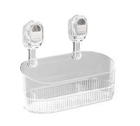 Étagère de salle de bain ondulée à ventouses - Organiseur de douche haute performance - Bac d'angle étanche pour shampoing, savon, après-shampoing - Rangement de cuisine et de salle de bain pour