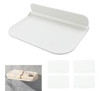 Étagère de Salle de Bain - Pas de perçage, pliable, étagère autocollante pour salle de bain, chambre à coucher, peut placer un routeur, des vêtements, des articles divers, 30 * 20 cm, 1 pièce