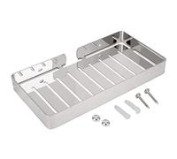 Étagère de Salle de Bain Porte - Savon Support Mural en Acier Inoxydable pour Support de Drain, Support de Rangement pour Panier pour Organisateur de Salle de Bain(Argenté)