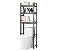 Étagère de salle de bain réglable au-dessus des toilettes - Gain de place - Autonome 52 x 22 x 162 cm - Parfait pour les petites salles de bains pour maximiser l'espace et optimiser l'espace