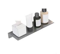 Étagère de salle de bain sans perçage pour robinet de coiffeuse, construction en alliage d'aluminium, solution de rangement peu encombrante pour petite salle de bain ou zones de lavage (gris, 40))