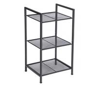 Étagère de Salle de Bain - SONGMICS - Métal Noir - 3 Niveaux - Extensible - Style Industriel