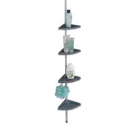 Wenko Étagère de douche télescopique Easy – 4 tablettes, 8 crochets – Argent
