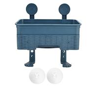 Étagère de Salle de Bains DoubleLayer Boîte de Papier hygiénique Punch Cuisine Salle de Bain Rack de Rangement Léger Robuste Qualité PP Matériel 27x15x30cm Moderne Simple Salle de (Bleu Nordique)