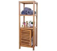 Étagère de salle de bains HWC-B18, Armoire, Commode, Bambou ~ 110x36x34 cm