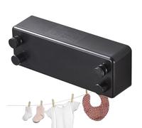 Étagère de séchage escamotable - Support mural - Porte-vêtements d'intérieur et d'extérieur - Double câbles en acier inoxydable - Séchoir peu encombrant pour salle de bain, buanderie, hôtel, balcon