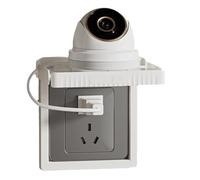 Étagère de Sortie Murale, Forte capacité de Charge, Facile à Installer, pour Téléphone, Caméra, Routeur, étagère en Plastique, Gain de Place pour Plusieurs Appareils (White)