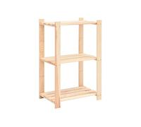 Etagère de stockage 3 niveaux 60x38x90 cm Pin solide 150 kg