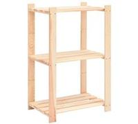 Etagère de stockage 3 niveaux 60x38x90 cm Pin solide 150 kg