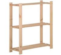 Etagère de stockage 3 niveaux 80x28,5x90 cm Bois de pin massif